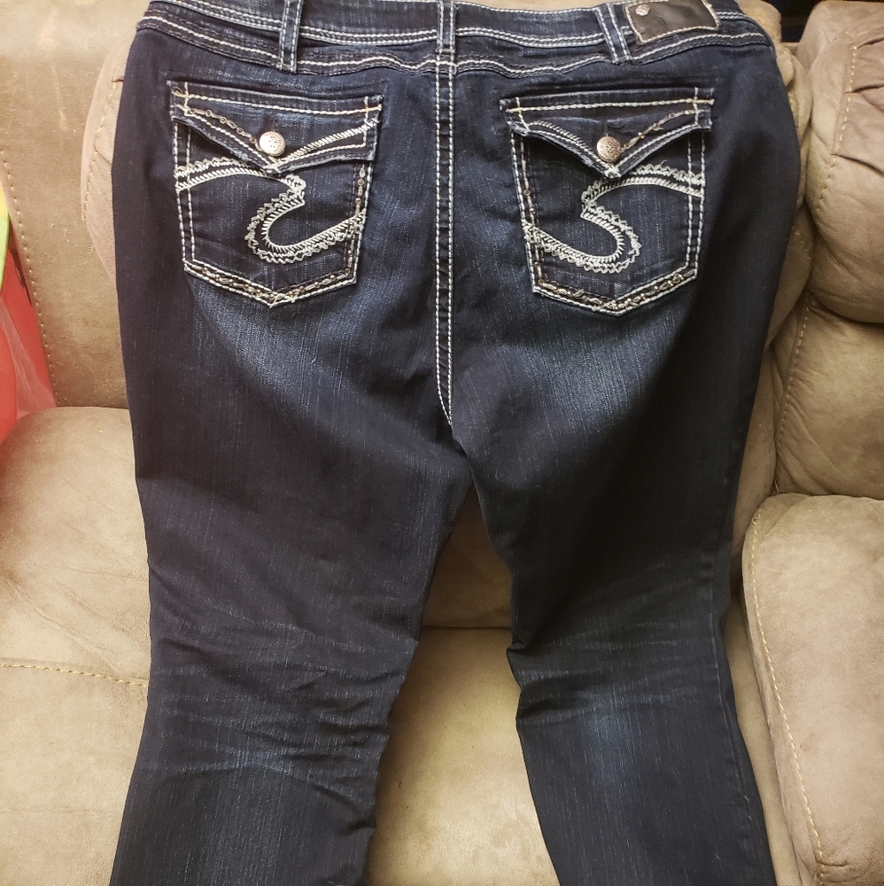 Plus size silver jeans size 22
